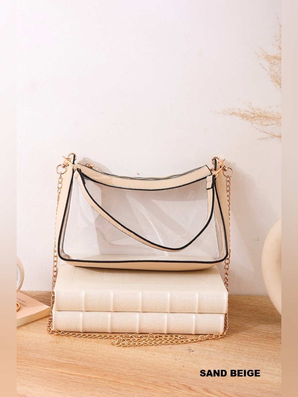 Zenana PREMIUM CLEAR STADIUM SATCHEL BAG